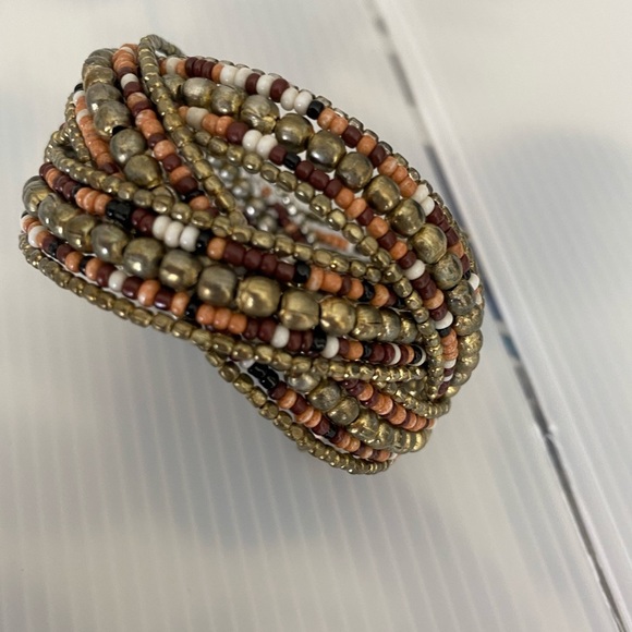 Jewelry - Boho beaded bracelet cuff.